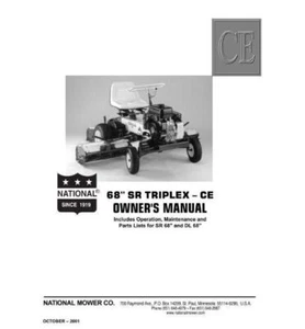 National Lawnmowers  CE Triplex   Maintenance Parts Operators Manual - Picture 1 of 4