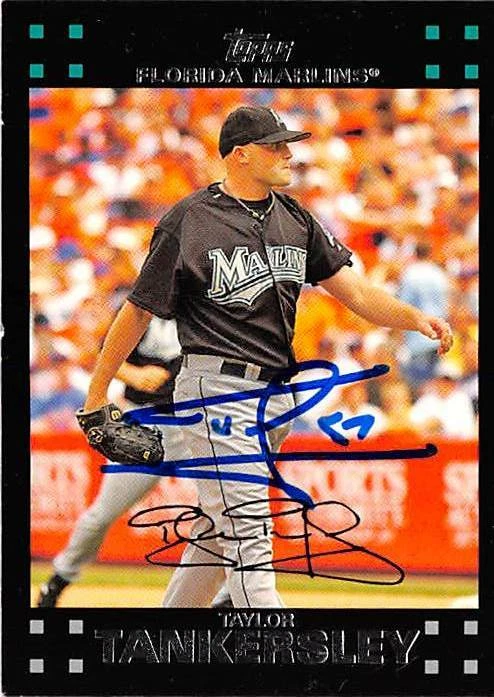 Taylor Tankersley autographed baseball card (Florida Marlins) 2007 Topps #579 - Image 1 of 1