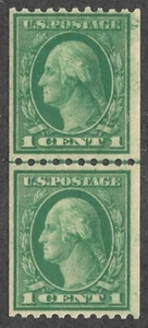 MNH Scott #448** Over Inking Joint Line Coil Pair of Stamps, cv $170 - Picture 1 of 3