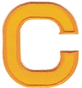 2" x 2" Yellow Monogram Block letter C Embroidery Patch - Picture 1 of 1