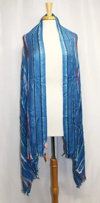 Nuevo chal con flecos azul Theodora & Callum nuevo con etiquetas $42 #TC581504AZUL Foto 1 de 2