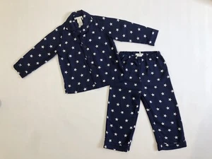 Pottery Barn Kids 2Piece Star Flannel Pajamas Blue NWOT Size 4T Holiday Matching - Picture 1 of 4