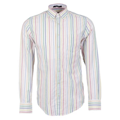 Рубашка на пуговицах мужская GANT Check-Out Oxford в полоску 387230 размер средний - Изображение 1 из 3