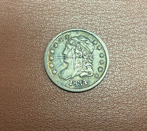1834 Bust Half Dime XF Details Scratched**** Cover