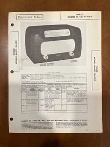 SAMS PHOTOFACT SERVICE MANUAL 5-12 PHILCO RADIO 46-421 46-421-1 - Picture 1 of 1
