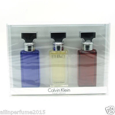Conjunto Calvin Klein Travel Edition (3 peças x 0,5 fl oz-15 ml) Eau De Parfum spray  - Imagem 1 de 2
