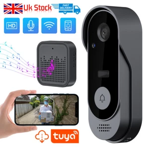 Smart WiFi Video Doorbell HD video Wireless Doorbell Advanced Security Camera UK - Picture 1 of 17