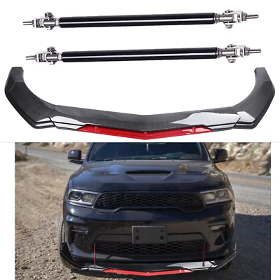 Front Bumper Lip Spoiler Splitter Body Kits Strut Rod For Dodge Durango SRT R/T Foto 1 de 4