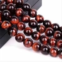 4/6/8mm Natural Red Tiger's Eye Gemstone Round Loose Spacer Beads 15"
