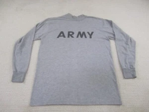 Army Shirt Adult Medium Gray Long Sleeve Physical Fitness Mock Turtle Neck - Picture 1 of 8