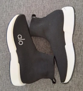Zapatos de punto Alo Yoga Velocity negros blancos para mujer talla 8 - Imagen 1 de 15