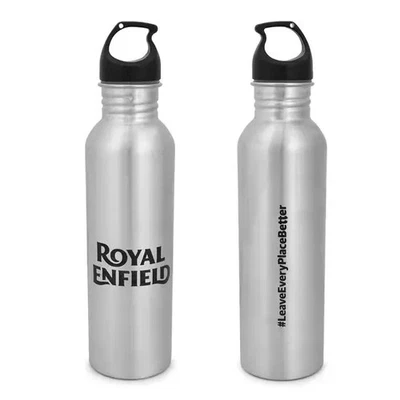 Royal Enfield STAINLESS STEEL WATER BOTTLE-BRUSHED SILVER  durable, lightweight - Image 1 of 4