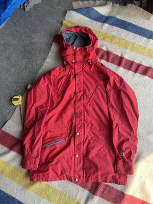 Vintage North Face TNF Jacket Mens Size L Red Gore Tex 80s Brown Label GB Made - Image 1 of 4
