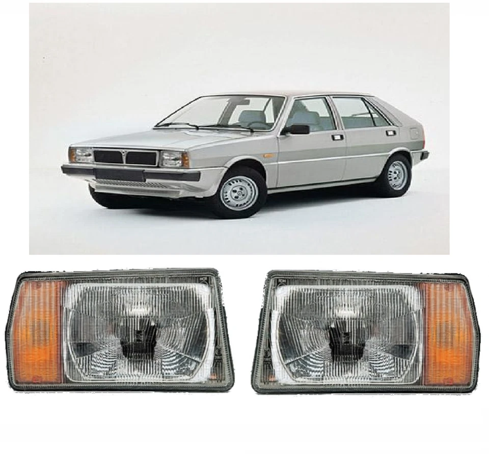 2 X Phares Avant Droit + Gauche Pour Lancia Delta I Série '86 Al' 92 DAB+ - Photo 1/1