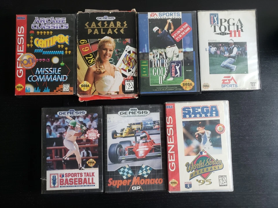 LOT of  7 (SEGA Genesis) Games - Some CIB - CLEANED/AUTHENTIC Read Description - Image 1 of 4