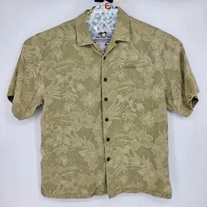 Hilo Hattie Hemd Herren XL Blumen Hawaii Knopfleiste Jacquard Kurzarm - Bild 1 von 10