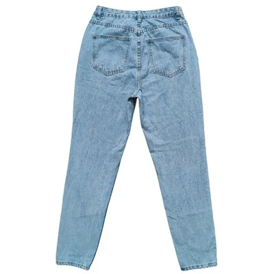 90s Ultra High Rise Mom Jeans SWS 100% Cotton 26x26 Light Wash - Image 1 of 4