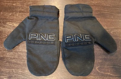 Рукавицы для зимнего гольфа Ping черные нейлоновые один размер подходят большинству - Изображение 1 из 3