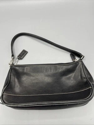 Винтажный тренер из черной кожи Demi Hampton мини наплечная сумка багет сумочка 7785 - Изображение 1 из 4