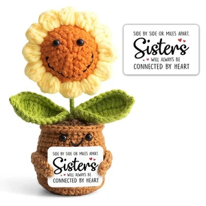 Sister Gifts from Sister - Positive Sunflower Crochet - Side by Side Or Miles - Picture 1 of 7