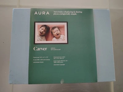 Aura Home - Carver 10" Digital Wifi Frame - Matted Gravel - Image 1 of 3