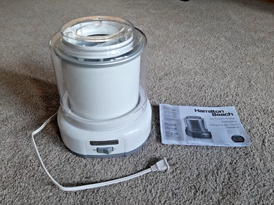 NO SE NECESITA HIELO/NO SE NECESITA SAL Hamilton Beach 6 tazas máquina de helados eléctrica modelo #68880 Foto 1 de 4