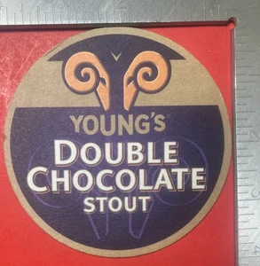 Young's Double Chocolate Stout 4 ZOLL RUNDER BIERUNTERSETZER - Bild 1 von 2