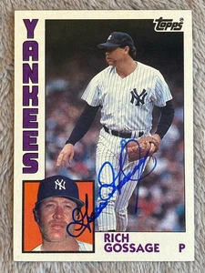 NEW YORK YANKEES- GOOSE GOSSAGE AUTOGRAPH 1984 TOPPS #670 TRADING CARD - Picture 1 of 2