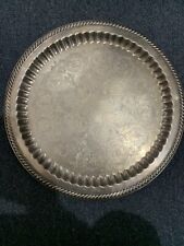 Viners Silver Plate Large Round Serving Tray Vintage Party Champagne Tray 42cm