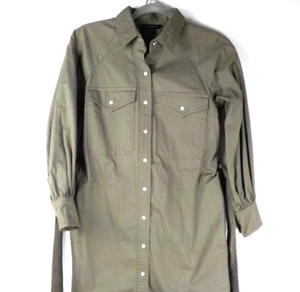 Banana Republic Olive Trench Coat Dress Size Sm - Picture 1 of 24