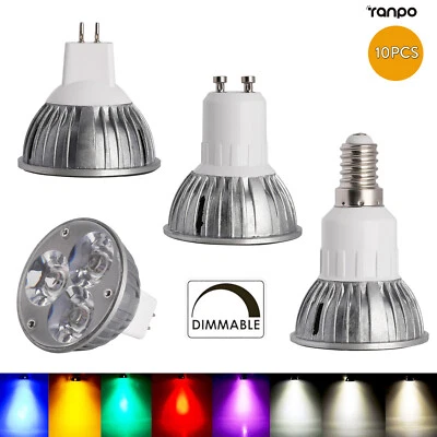 10X Dimmable 3W Led Spotlight Bulb Led E14 Multicolored 110V 220V Warm Spot Gu10 - Image 1 of 4