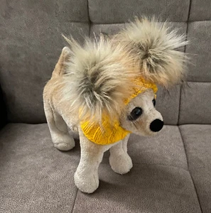 Pet clothes for small dogs Knit Snow Hat with Fur Pom Poms Nice Gift - Picture 1 of 9