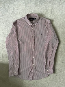 Ralph Lauren Striped Shirt - XL - Mens - Red & White - Slim Fit - Cotton Stretch - Picture 1 of 11