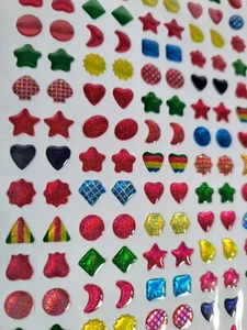 SALE 3D Gem Little Girls Stick On Earrings 140 Pair New In Package - Picture 1 of 3
