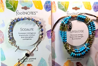 Notas a pie de página 1 pulseras de turquesa y 1 de sodalita ¡pulseras de semipiedra 2 por 1! Foto 1 de 3