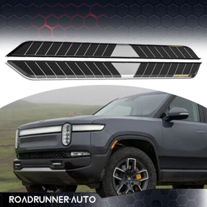 2Pcs Fixed Running Board Nerf Bar Side Step for Rivian R1T R1S 2022 2023 2024 - Imagen 1 de 4