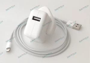Original Apple 10W Ladegerät Stecker ODER Lightning Kabel für iPad 9,7 Zoll 6. Gen 2018 - Bild 1 von 4