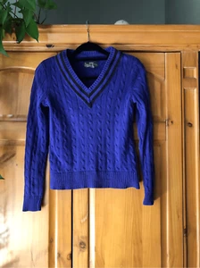 Lauren Ralph Lauren Active Womens Cable Knit Tennis Sweater SZ M - Picture 1 of 10