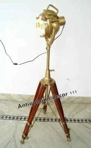 Spotlight- Searchlight Home Decorative Lighting With Wooden Stand Floor Lamp - Picture 1 of 3