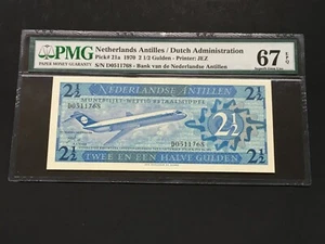 NETHERLANDS ANTILLES /DUTCH ADM 1970   2 1/2 GULDEN -PMG SUPER GEM UNC 67 EPQ - Picture 1 of 2