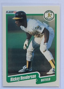 1990 Fleer Baseball Card Rickey Henderson #10