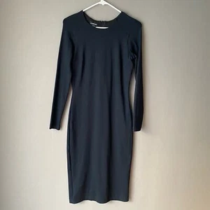Bebe sz S black wiggle sheath long sleeve dress - Picture 1 of 8