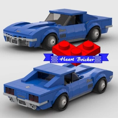 LEGO 1968 -1969 Blue Corvette Stingray Speed Champions kit, RARE! ONLY HERE! - Image 1 of 4