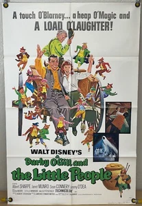 PÓSTER ORIGINAL DE UNA HOJA DE DARBY O'GILL AND THE LITTLE PEOPLE FF RR77 1959 - Imagen 1 de 2