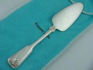 Rare Sterling TIFFANY & CO Cheese Knife / Server SHELL & THREAD 1905 ~no mono - Picture 1 of 7