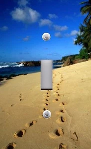 Light Switch Plate Switchplate Cover FOOTPRINTS IN THE SAND - BEACH DECOR - Picture 1 of 21
