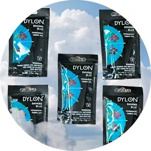 5 Dylon Permanent Fabric Dye Bahama BLUE 1.75 oz Lot of 5 Tie Dye Clothing - Picture 1 of 5