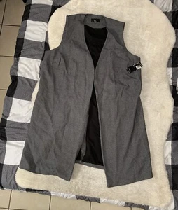 New Alfani Women's Plus Size 2x PRIMA Long Vest Speckle Yarndye NWT Open Front - Picture 1 of 7