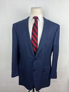 Ermenegildo Zegna Men's Navy Blue Plaid Wool Blazer 44L $3,498