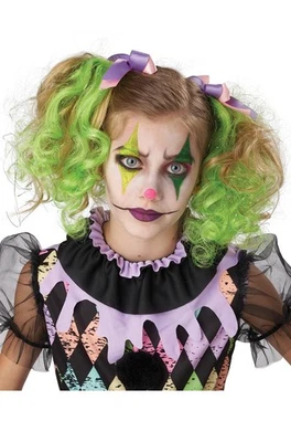 Extensiones de cabello de payaso clips rizados que brillan en la oscuridad nuevas Foto 1 de 2